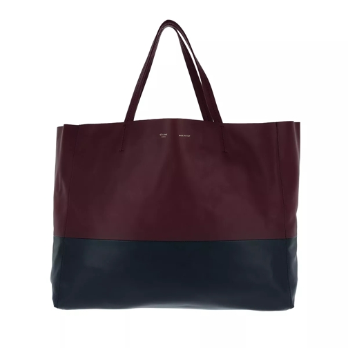 Celine Cabas Shopping Bag Medium Burgundy/Steel Blue Tote