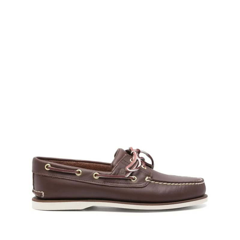 Timberland Bootsschoenen Brown Calfskin Sandals With Decorative Laces Brown