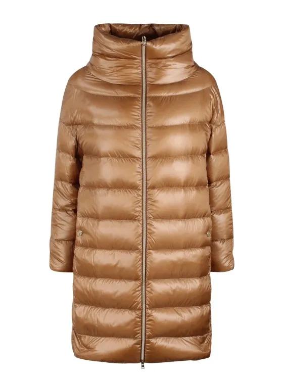 Herno - Matilde Nylon Ultralight Mid Down Jacket - Größe 44 - braun