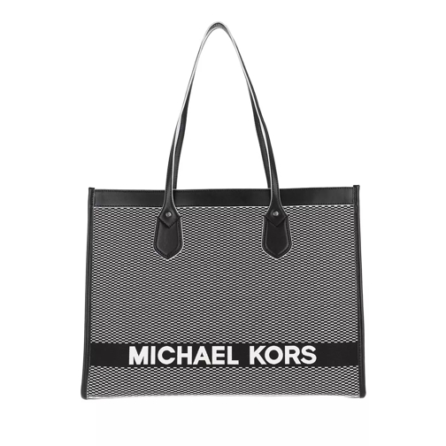 MICHAEL Michael Kors Bay Large Tote Bag Black/Optic White Shoppingväska