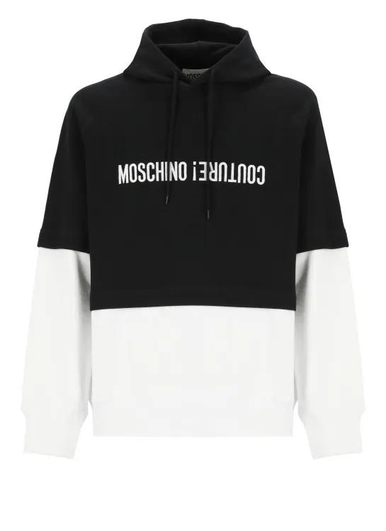 Moschino - Black Logoed Hoodie - Größe M - schwarz