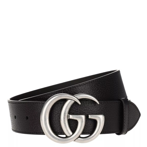 Gucci GG Belt Leather Dark Cocoa/Silver Leather Belt