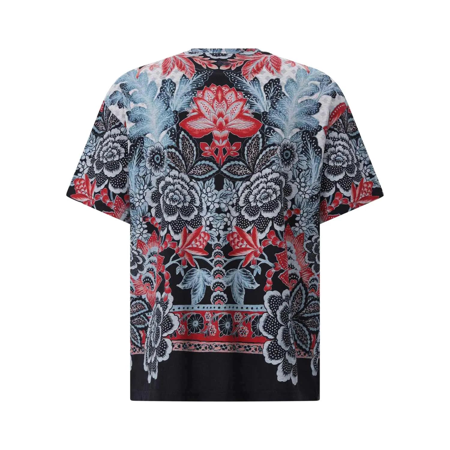 Etro - T-Shirt mit Paisley-Muster - Größe L - blau