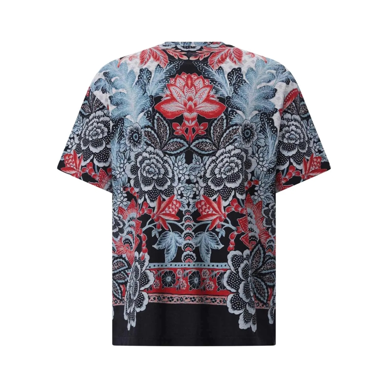 Etro T-Shirt T-Shirt mit Paisley-Muster blau