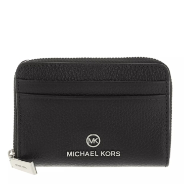 Michael Kors Small Coin Card Case Black Zip Around Wallet