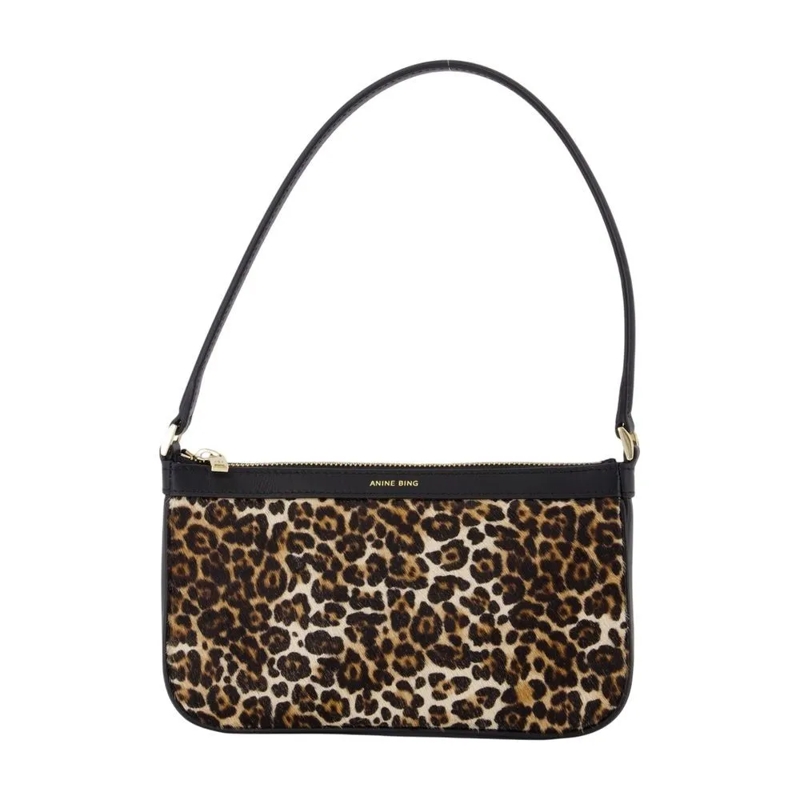 Anine Bing Schoudertas Mini Elly Shoulder Bag - Leather - Black Brown