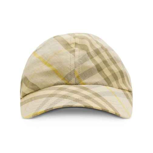 Burberry Hut Beige Cotton Check Hat Neutrals