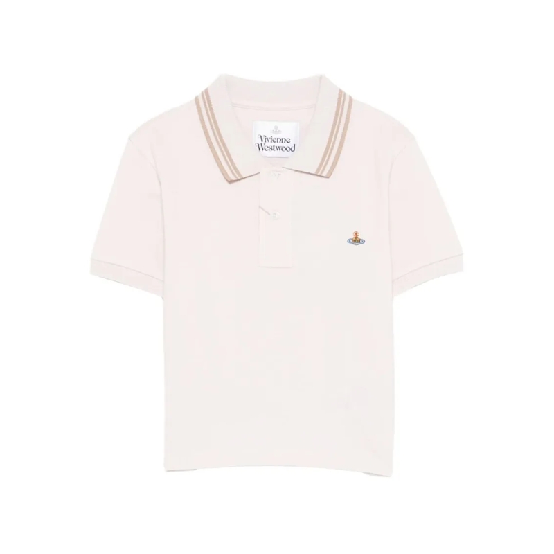 Vivienne Westwood Chemise Lilac Ash Polo Shirt White