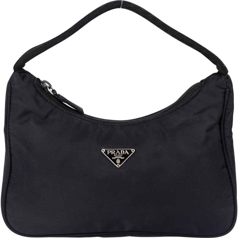 Prada Tote Prada Black Nylon Triangle Vintage Re-Edition Hand schwarz