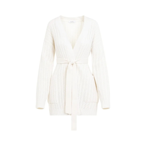 Max Mara Pullover White Wool And Cashmere Balzac Sweater White