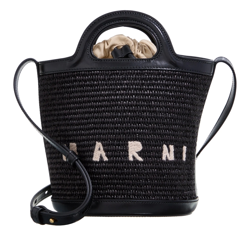 Marni Bucket Bag Black Adjustable Shoulder Strap Bag Black(Image 2)