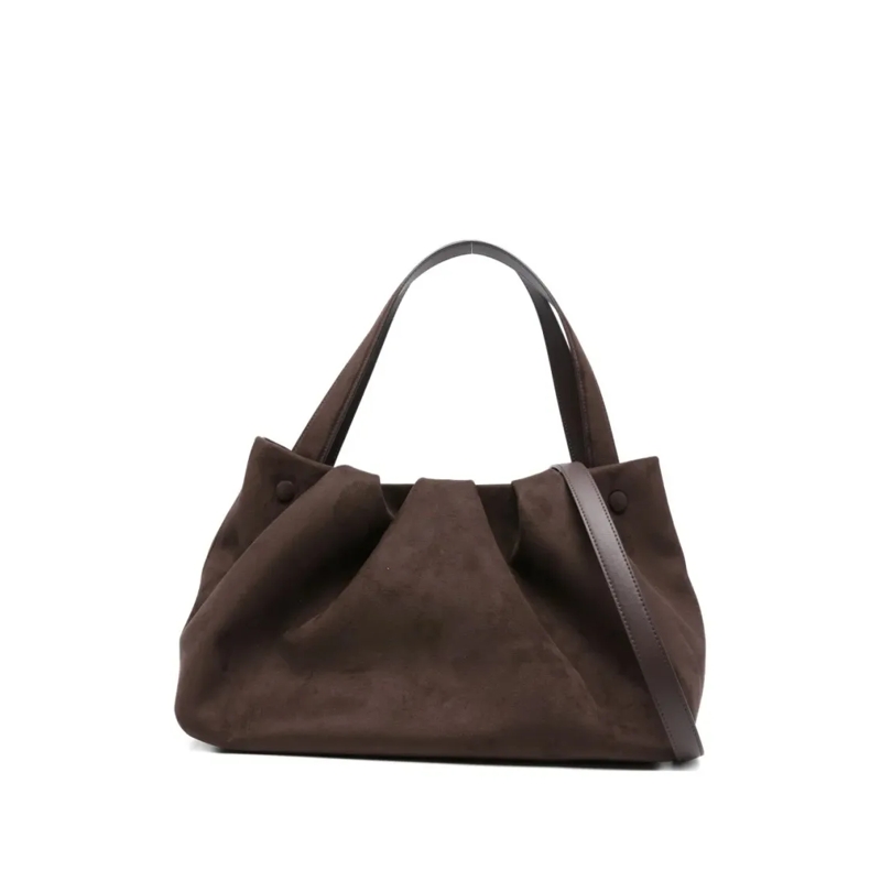 Themoirè Schultertasche Structured Minimalist Handbag With Top Handle And  Brown