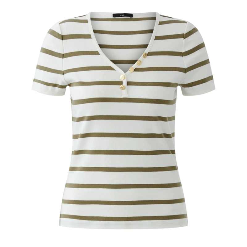 Oui T-Shirt T-Shirt grün