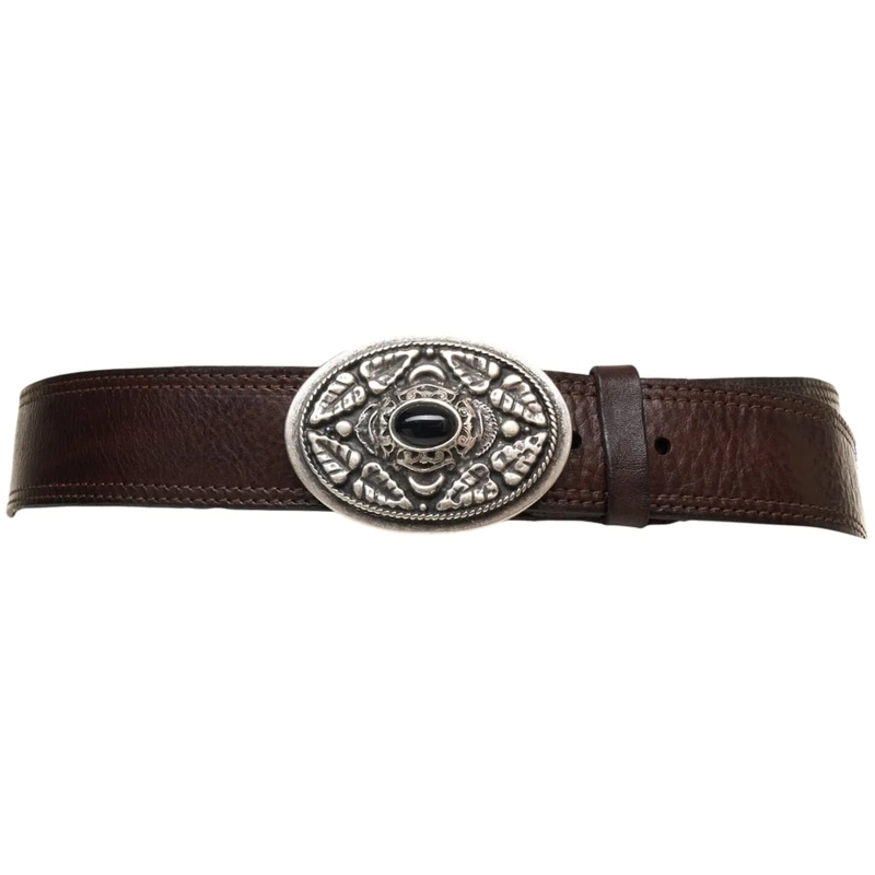 Campomaggi Ledergürtel Grained leather belt braun
