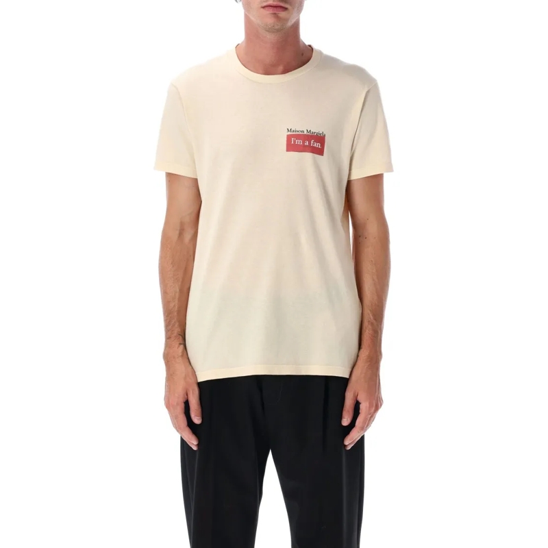 Maison Margiela T-Shirt Overdyed Cotton I’M A Fan T-Shirt Neutrals