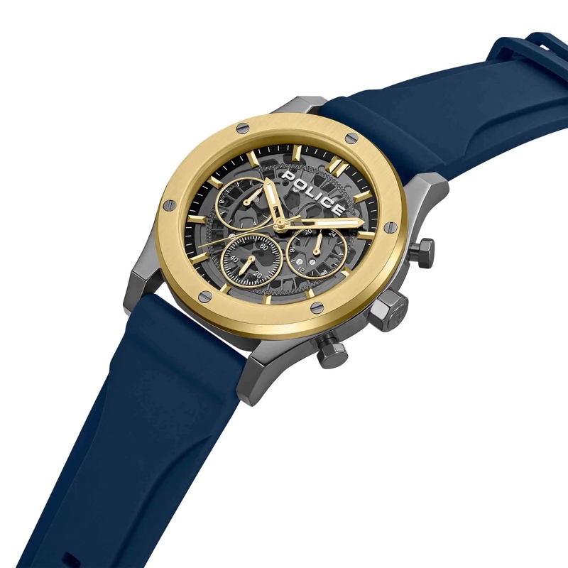 Police Automatikuhr Quarzuhr Knotty blau(Image 2)