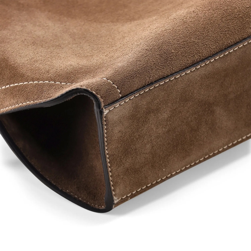 Abro Handtasche Necessity aus Veloursleder braun | Tasche