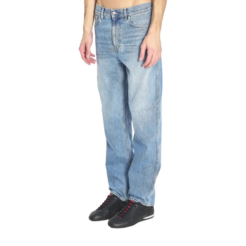 Gucci Jeans Relaxed Fit Light Blue Denim Trousers Blue