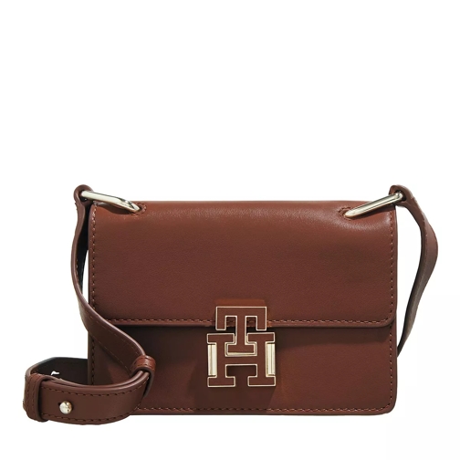 Tommy Hilfiger Pushlock Leather Mn Crossover Co Cognac Borsetta a tracolla