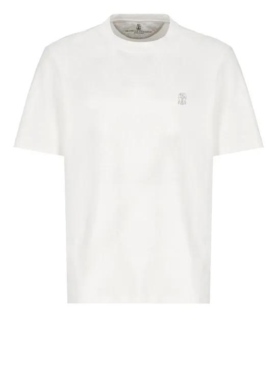 Brunello Cucinelli - White Cotton Tshirt - Größe L - weiß