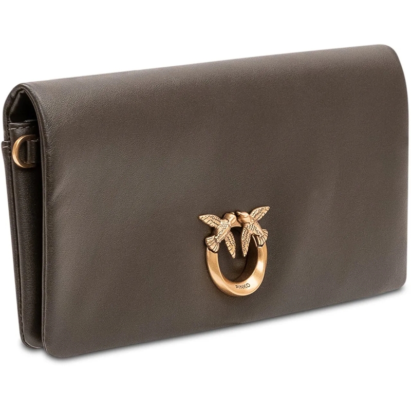 Pinko Schultertasche Borsa Click Soft Orizzontale con Patta braun(Image 3)