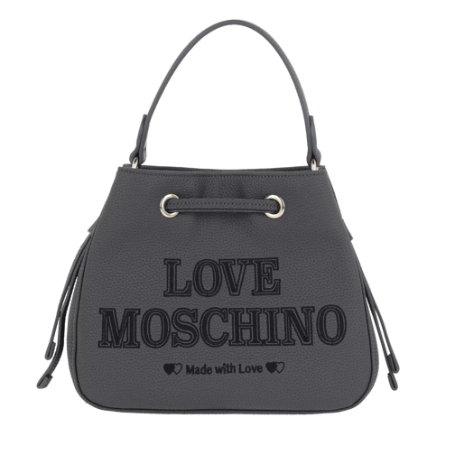 Love Moschino Logo Engraved Bucket Bag Grigio Bucket Bag