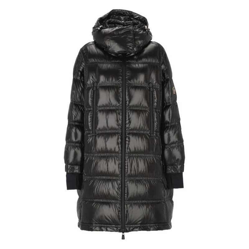 Moncler Parka Quilted Hooded Parka With Oversized Fit Black