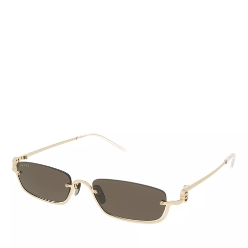 Gucci GG1278S GOLD-GOLD-BROWN Sunglasses