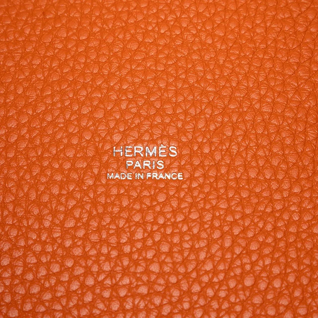 Thumbnail - Hermès Crossbody Bags - Bicolor Clemence and Swift Picotin Lock 22 - Gr. unisize - in Orange - für Damen