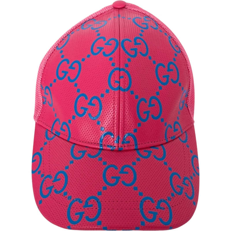 Gucci Mütze Gucci GG Cap Monogram Pink Blue / very good rose