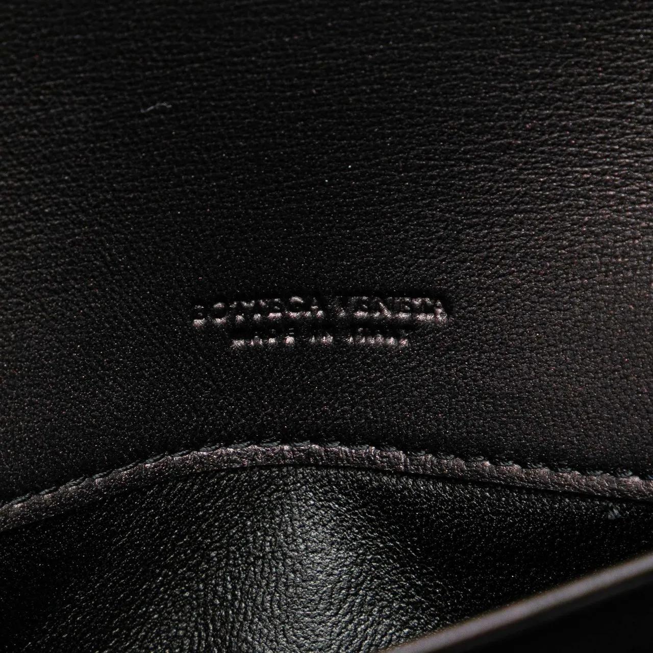 Thumbnail - Bottega Veneta Portemonnaie - Nappa Intrecciato Grommet Scalloped Edge Long Wall - Gr. unisize - in Schwarz - für Damen