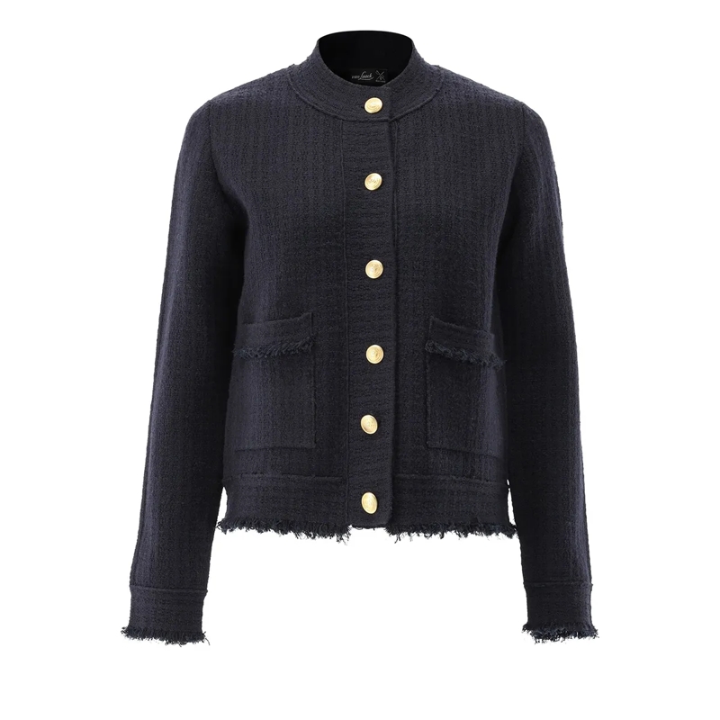 VAN LAACK Strickjacke Jacke Uni dunkel-blau