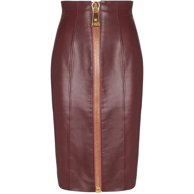 Balmain Jupe midi Skirts Aubergine lila