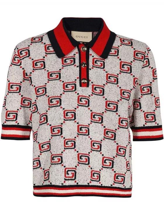 Gucci Cotton Polo Pink