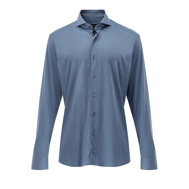 VAN LAACK Hemd Hemd Tailor Fit Uni blau