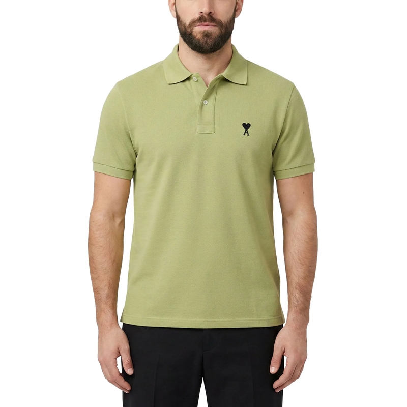 AMI Paris Polohemd Poloshirt mit Logo weiß(Image 6)