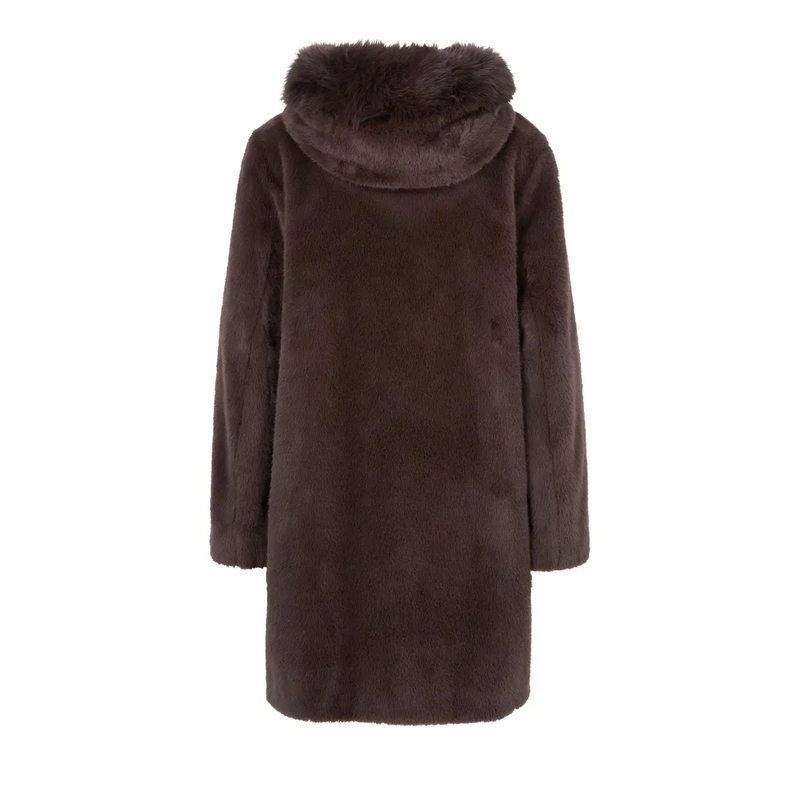 Marc Cain Nepbontjas Mantel seal brown(Image 2)