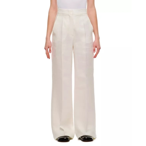 Max Mara Hangar Linen Pants White 
