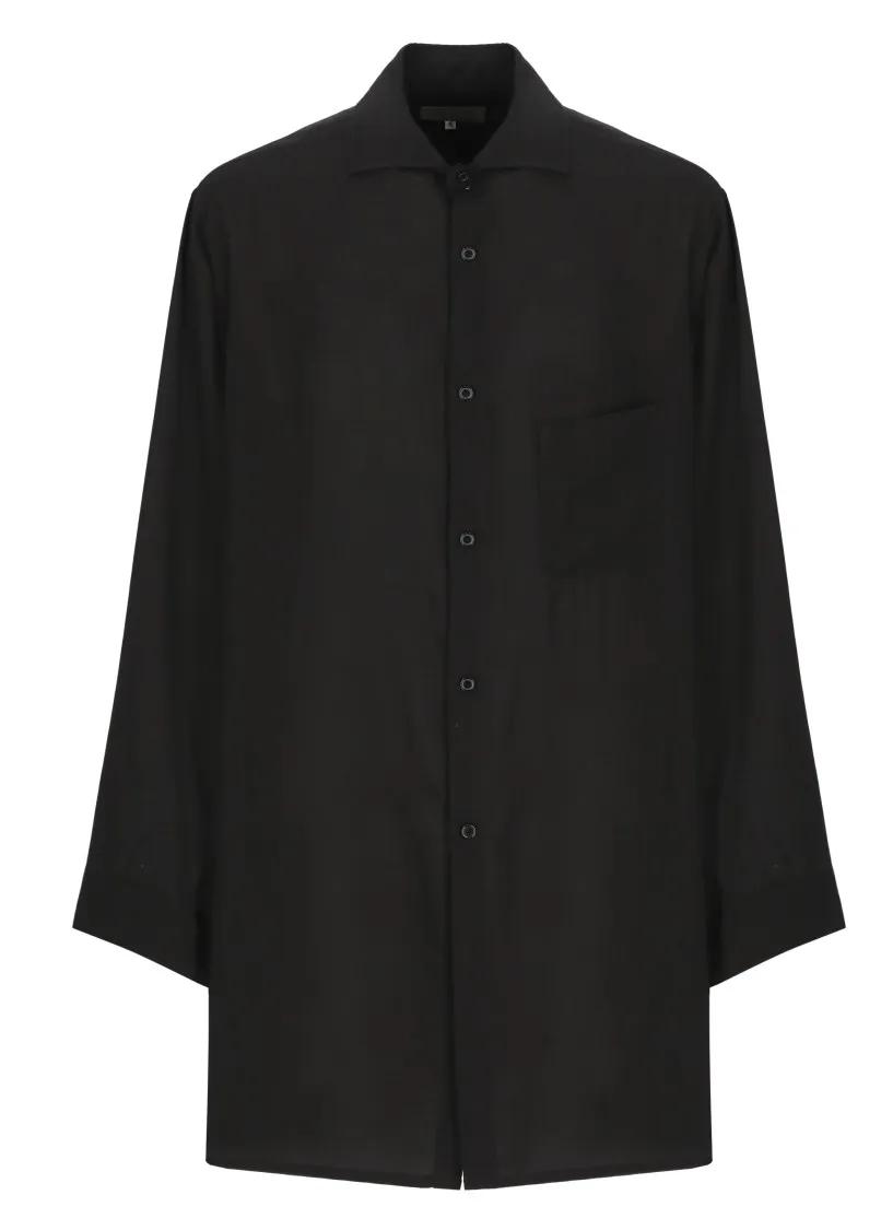 Yohji Yamamoto - Cellulose Overshirt - Größe 3 - schwarz