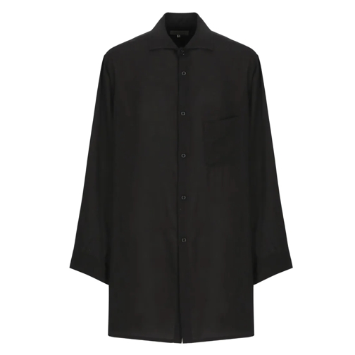 Yohji Yamamoto Übergangsjacke Cellulose Overshirt Black