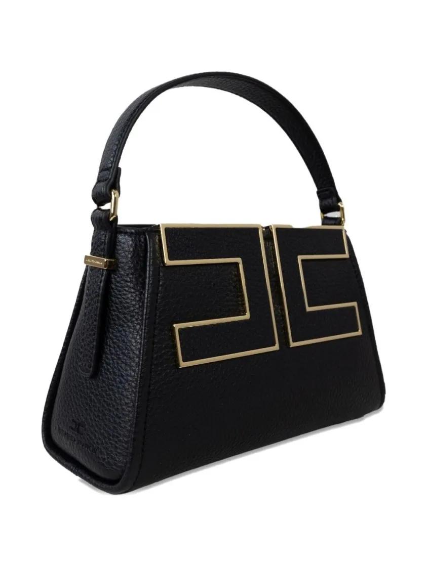 Elisabetta Franchi Crossbody bags Structured Handbag With Geometric Design in zwart
