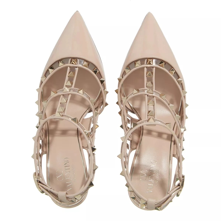 Valentino studded flats on sale with ankle strap