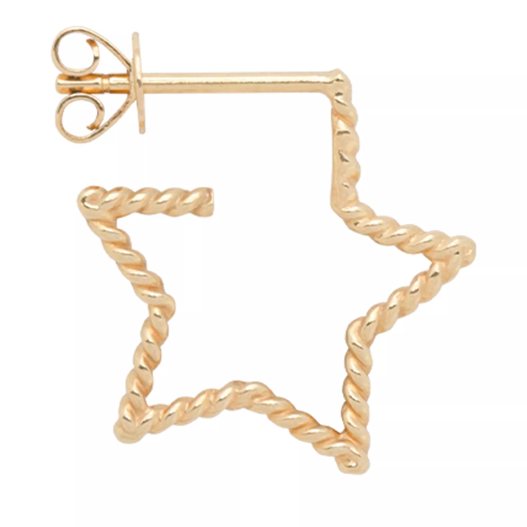 Anna+Nina Ohrringe - Single Tangled Star Stud Earring 14K - Gr. unisize - in Gold - für Damen