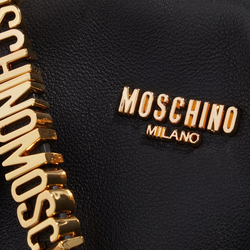 Moschino Pochette Mini Lettering Shoulder Bag Fantasy Print Black(Image 4)
