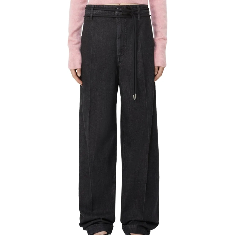 Sportmax Jeans mit geradem Bein Jeans Black schwarz