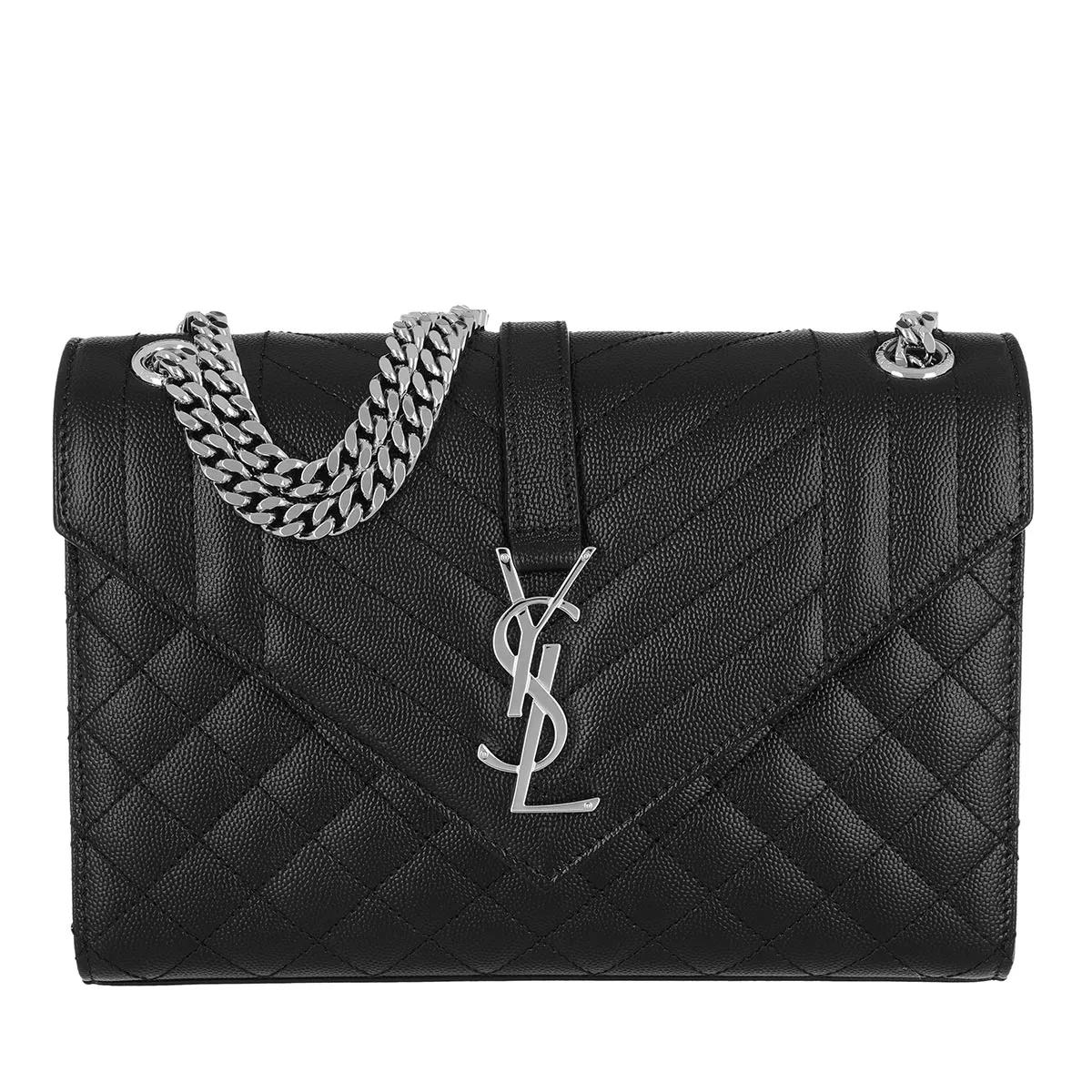 Saint Laurent Crossbody Bags - Medium Monogramme Envelope Crossbody Bag Leather - Gr. unisize - in Schwarz - für Damen