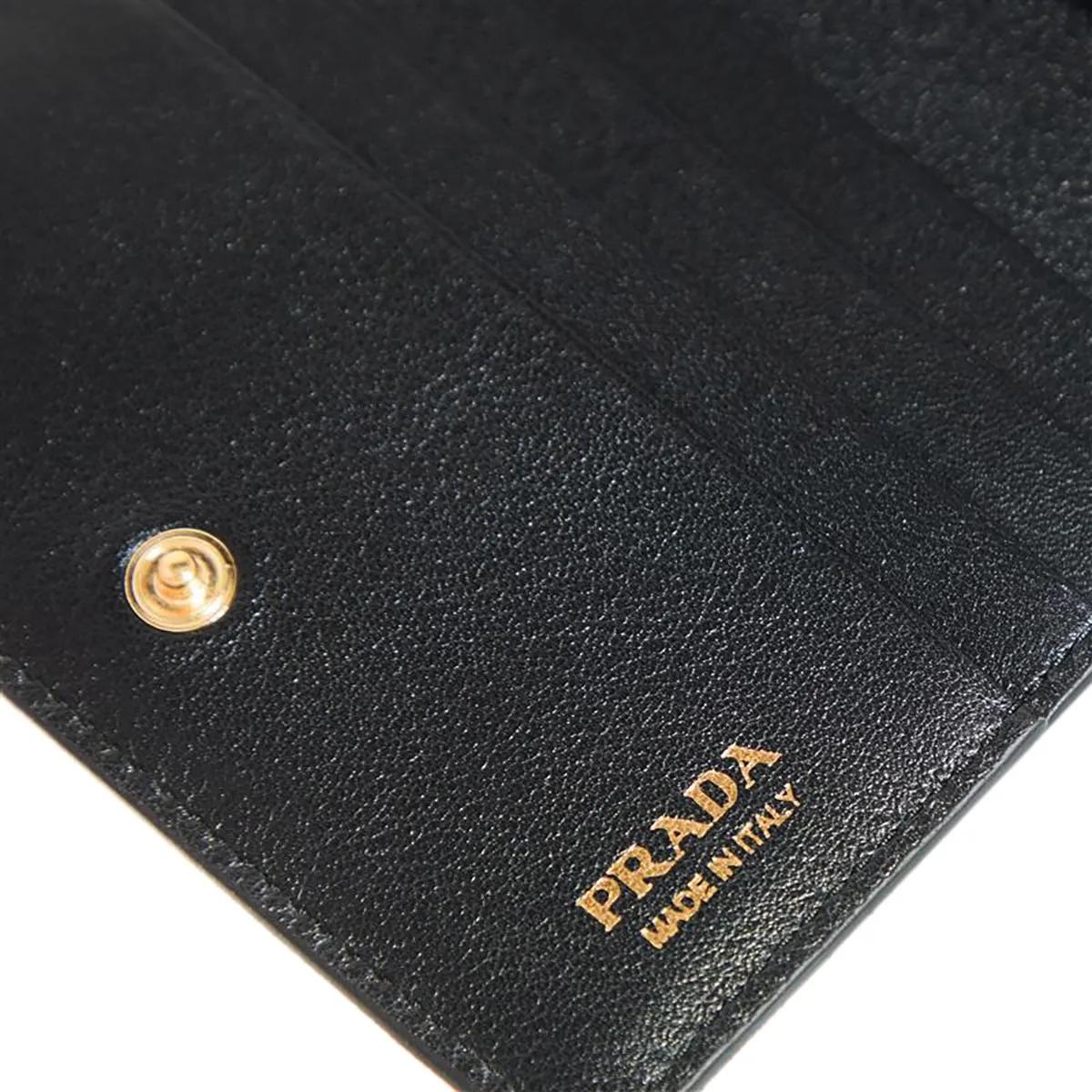 Grainy French Wallet Black Tri Fold Wallet