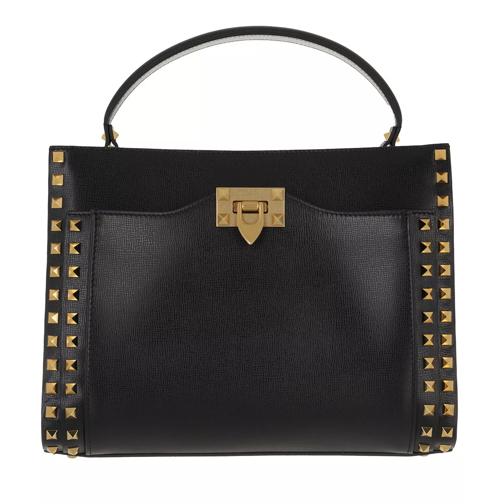 Valentino Garavani Rockstud Alcove Tote Bag Leather Black Tote