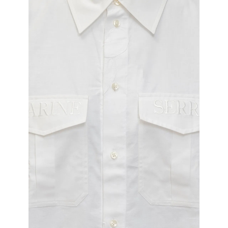 Marine Serre Haut décontracté Camicia weiß(Image 4)