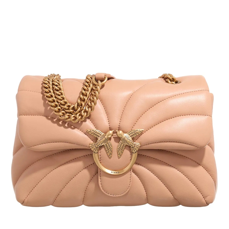 Pinko Crossbody Bag Love Puff Classic Cl Rosa Toast-Antique Gold